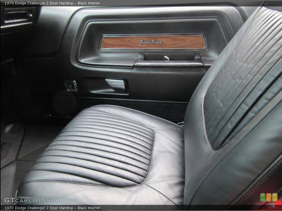 Black Interior Front Seat for the 1970 Dodge Challenger 2 Door Hardtop #113917550