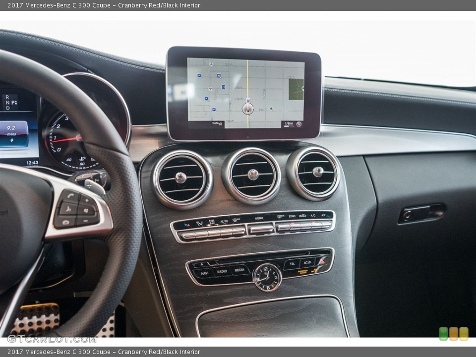 Cranberry Red/Black Interior Controls for the 2017 Mercedes-Benz C 300 Coupe #113929472