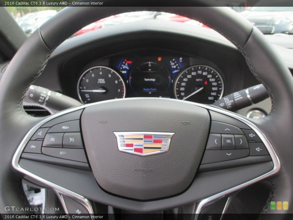 Cinnamon Interior Steering Wheel for the 2016 Cadillac CT6 3.6 Luxury AWD #113939681