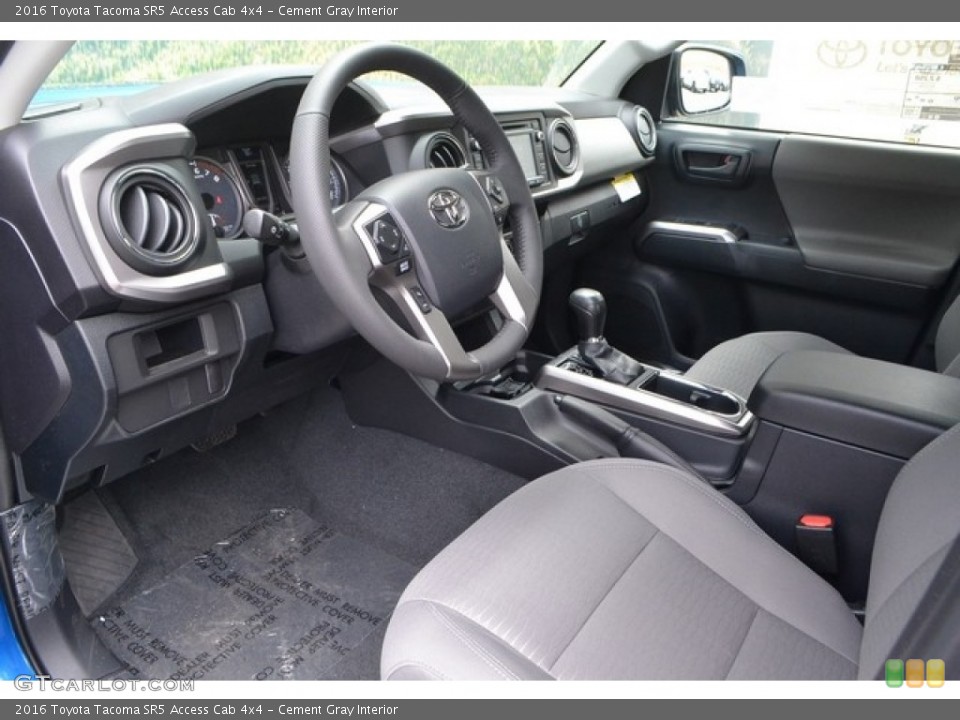 Cement Gray Interior Photo for the 2016 Toyota Tacoma SR5 Access Cab 4x4 #113942236