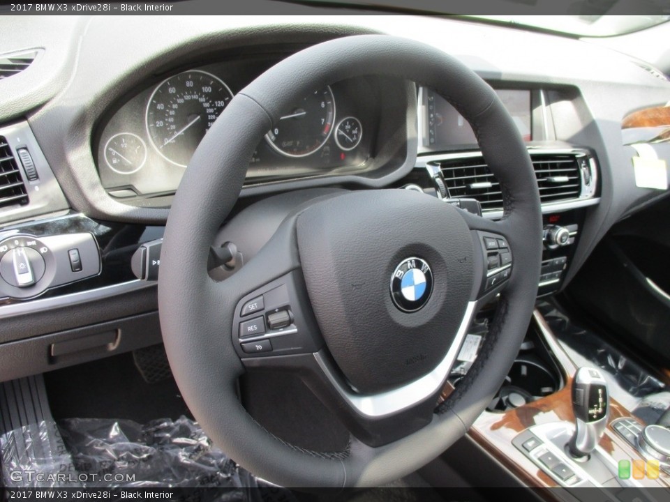 Black Interior Steering Wheel for the 2017 BMW X3 xDrive28i #113947163