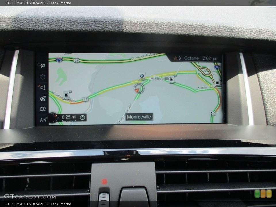 Black Interior Navigation for the 2017 BMW X3 xDrive28i #113947219