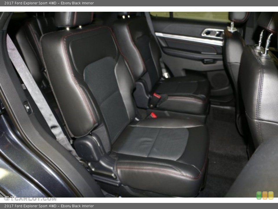 Ebony Black Interior Rear Seat for the 2017 Ford Explorer Sport 4WD #113970820