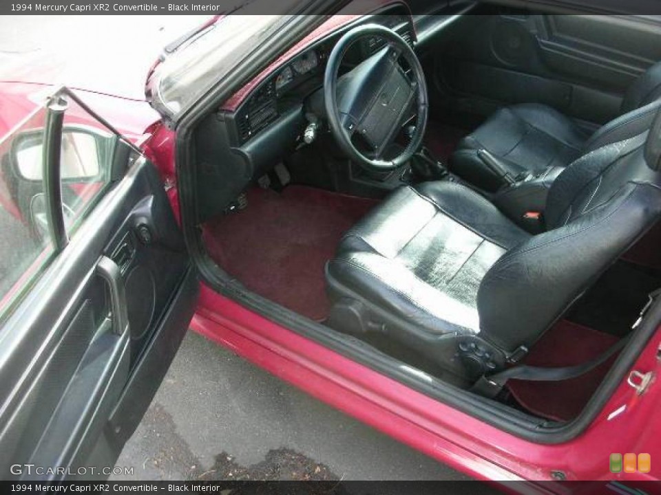 Black Interior Photo for the 1994 Mercury Capri XR2 Convertible #11397412