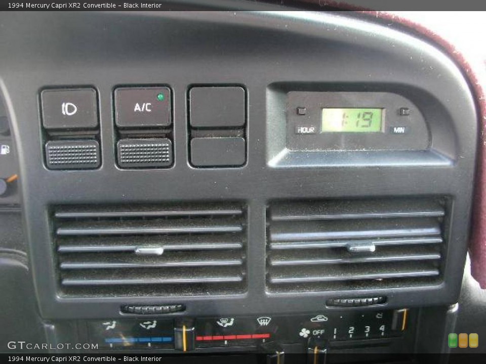 Black Interior Controls for the 1994 Mercury Capri XR2 Convertible #11397422