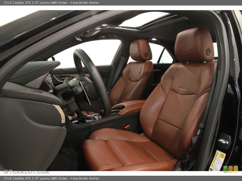Kona Brown Interior Front Seat for the 2016 Cadillac ATS 2.0T Luxury AWD Sedan #114001036