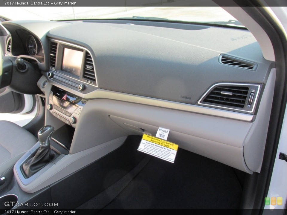 Gray Interior Dashboard for the 2017 Hyundai Elantra Eco #114001132