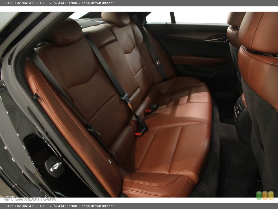 Kona Brown Interior Rear Seat for the 2016 Cadillac ATS 2.0T Luxury AWD Sedan #114001345
