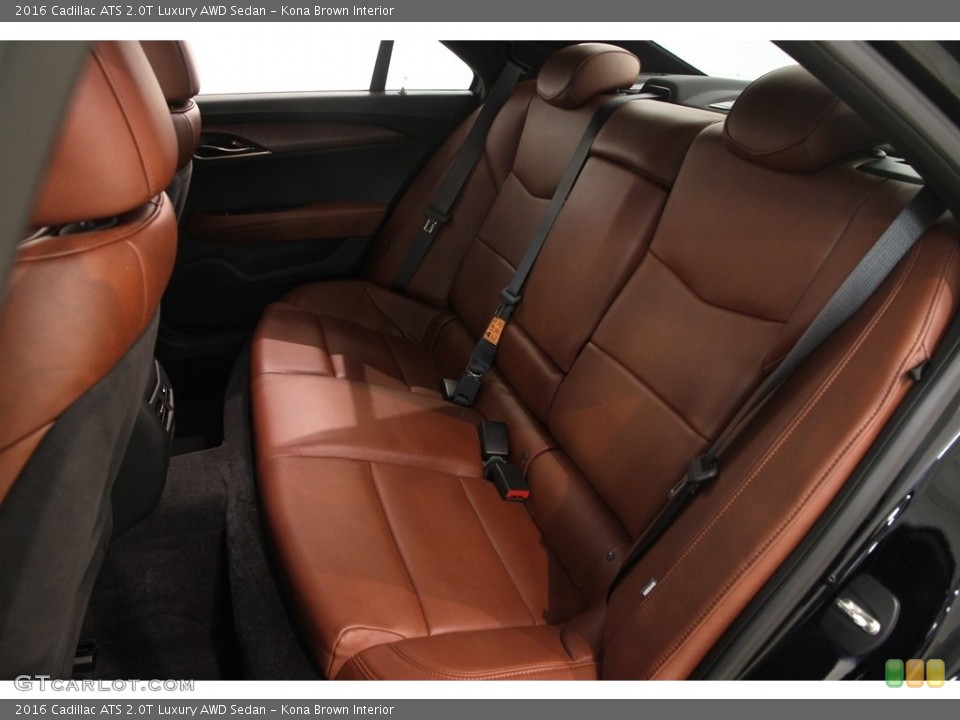 Kona Brown Interior Rear Seat for the 2016 Cadillac ATS 2.0T Luxury AWD Sedan #114001363