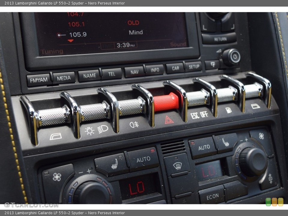 Nero Perseus Interior Controls for the 2013 Lamborghini Gallardo LP 550-2 Spyder #114008494