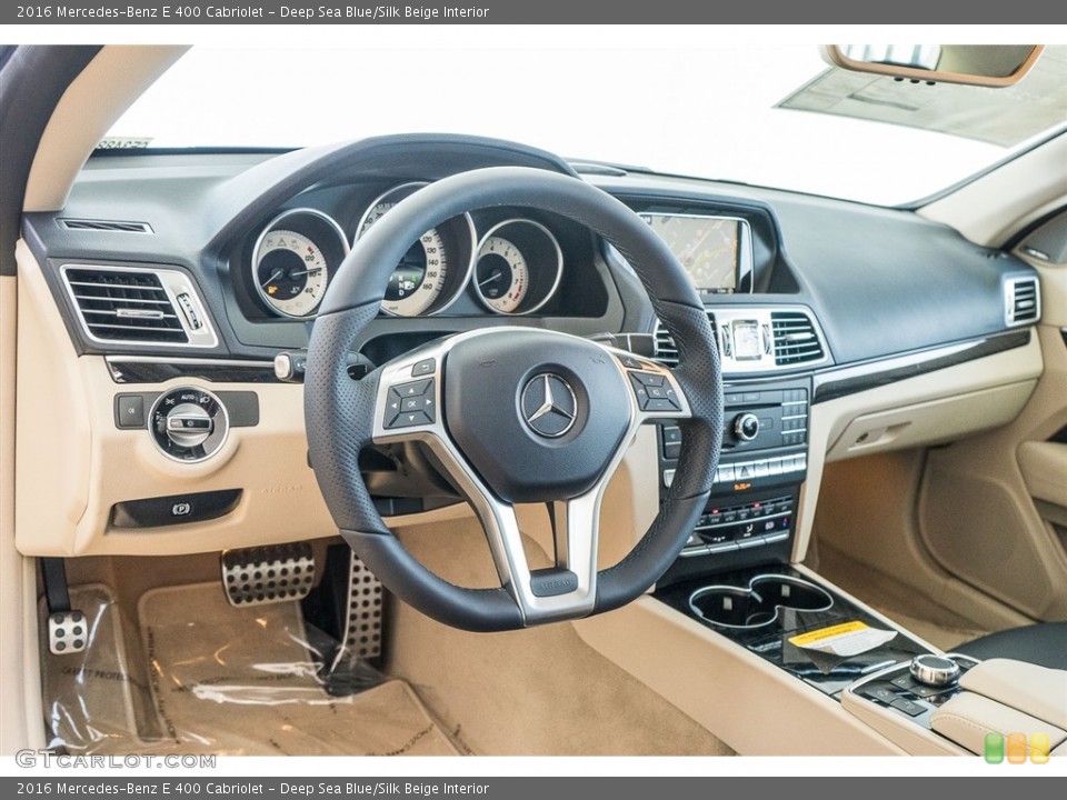 Deep Sea Blue/Silk Beige Interior Dashboard for the 2016 Mercedes-Benz E 400 Cabriolet #114024831