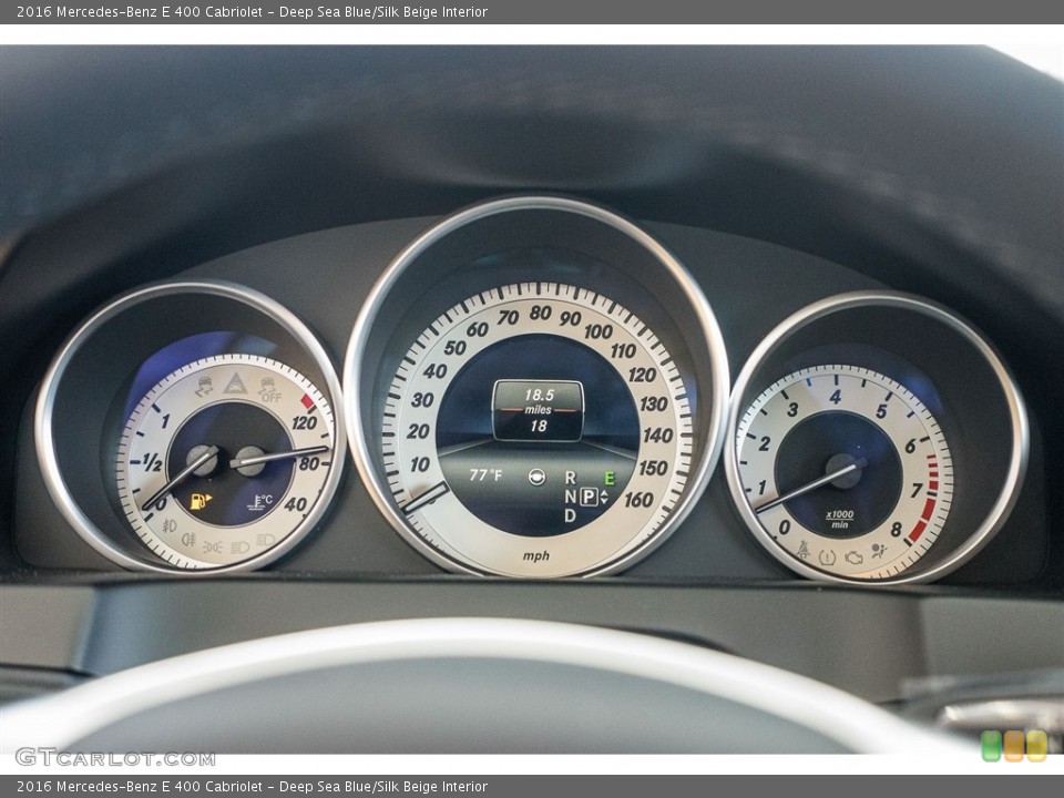Deep Sea Blue/Silk Beige Interior Gauges for the 2016 Mercedes-Benz E 400 Cabriolet #114024885