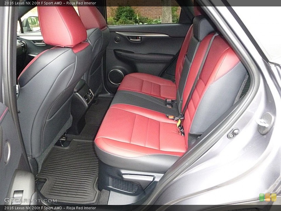 Rioja Red Interior Rear Seat for the 2016 Lexus NX 200t F Sport AWD #114031557