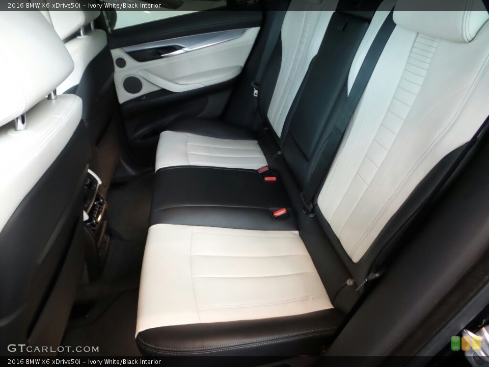 Ivory White/Black Interior Rear Seat for the 2016 BMW X6 xDrive50i #114035994