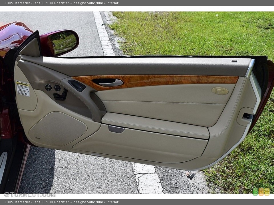designo Sand/Black Interior Door Panel for the 2005 Mercedes-Benz SL 500 Roadster #114051953
