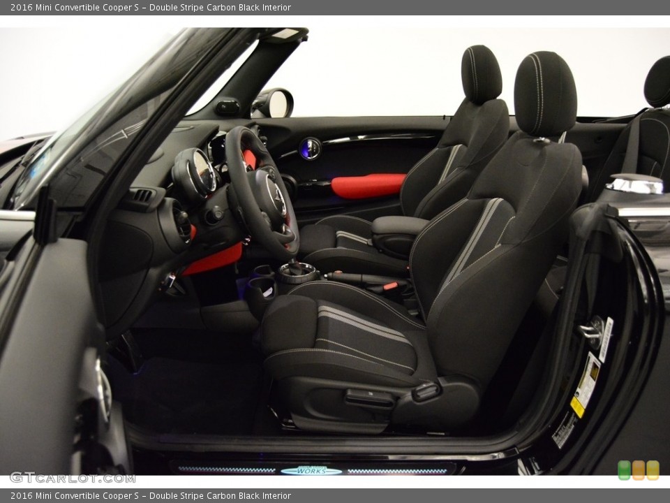Double Stripe Carbon Black Interior Photo for the 2016 Mini Convertible Cooper S #114063854