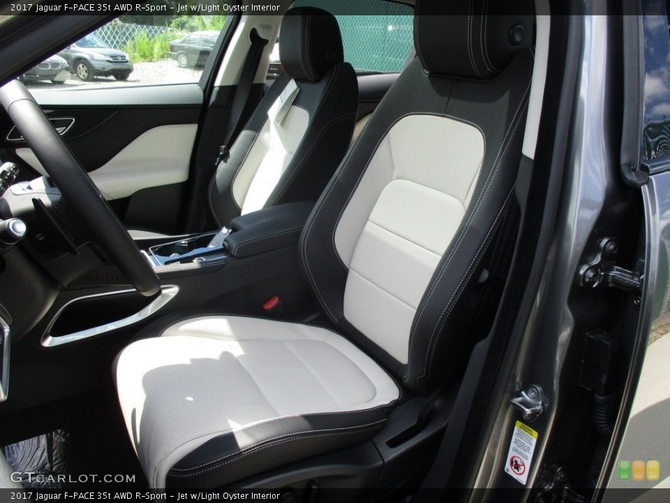 Jet w/Light Oyster Interior Front Seat for the 2017 Jaguar F-PACE 35t AWD R-Sport #114082725
