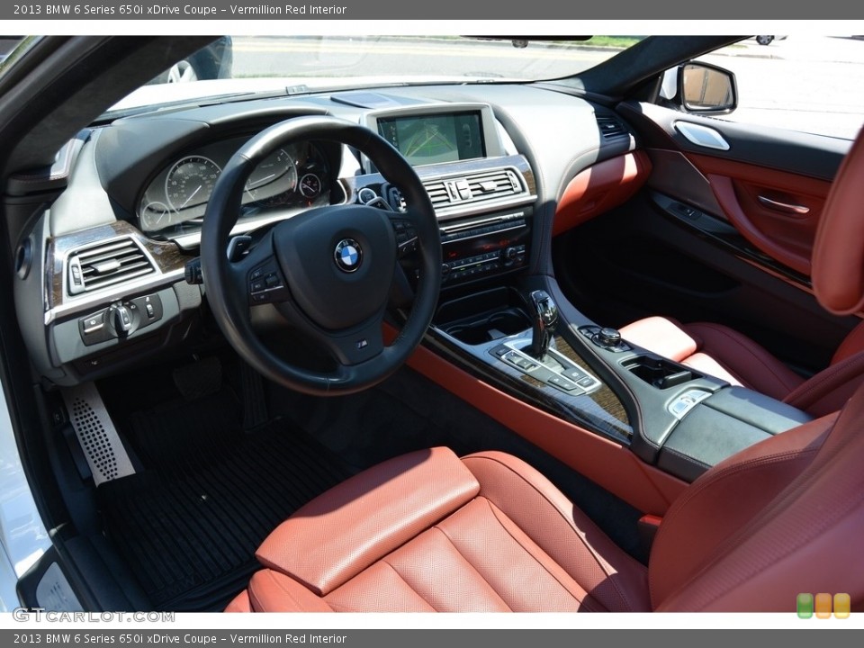 Vermillion Red Interior Prime Interior for the 2013 BMW 6 Series 650i xDrive Coupe #114130837