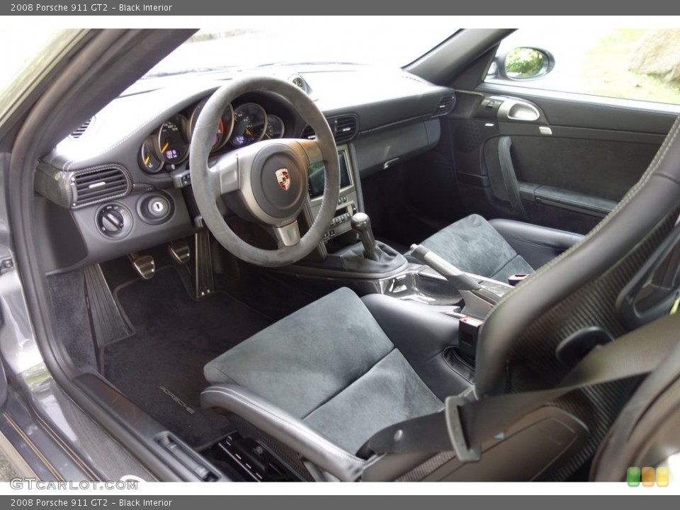 Black Interior Front Seat for the 2008 Porsche 911 GT2 #114148046