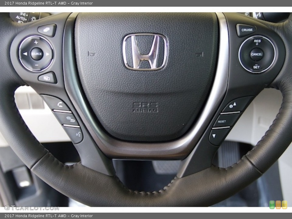 Gray Interior Steering Wheel for the 2017 Honda Ridgeline RTL-T AWD #114159897