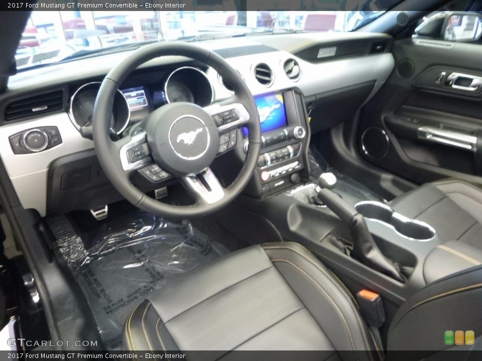 Ebony Interior Prime Interior for the 2017 Ford Mustang GT Premium Convertible #114178636