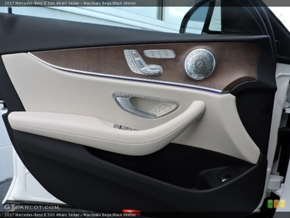 Macchiato Beige/Black Interior Door Panel for the 2017 Mercedes-Benz E 300 4Matic Sedan #114182104