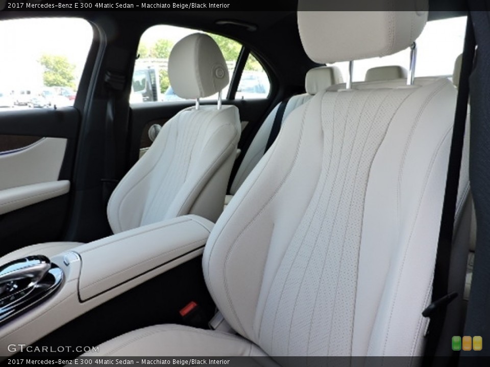 Macchiato Beige/Black Interior Front Seat for the 2017 Mercedes-Benz E 300 4Matic Sedan #114182167