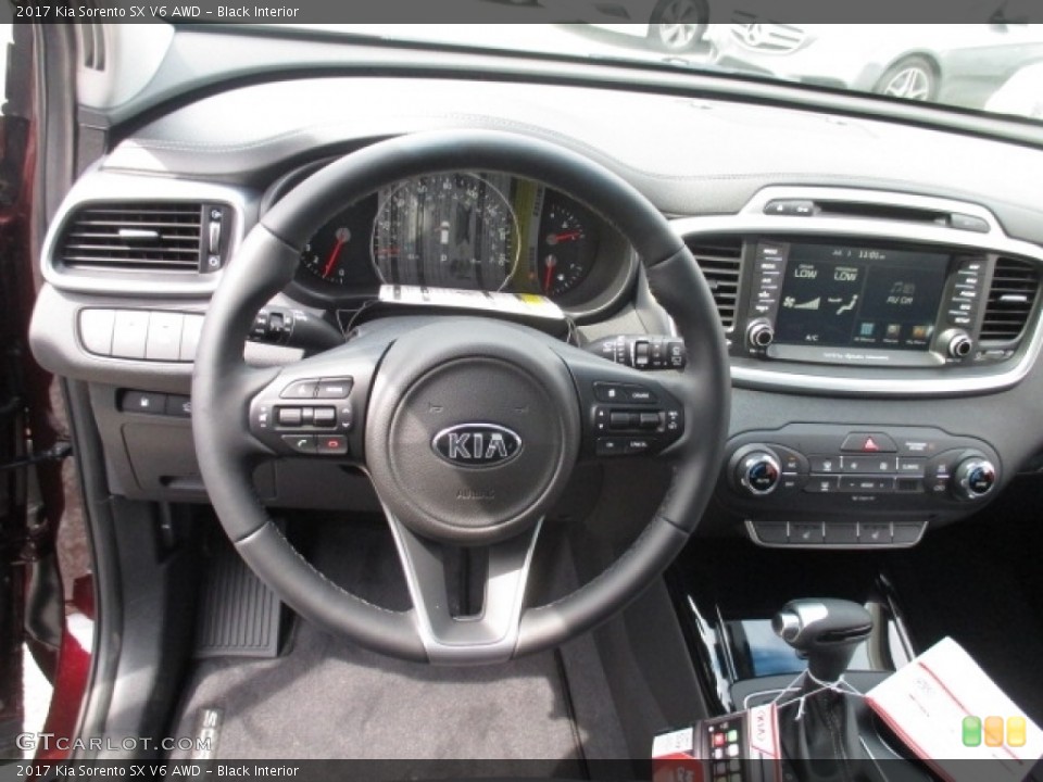 Black Interior Dashboard for the 2017 Kia Sorento SX V6 AWD #114187609