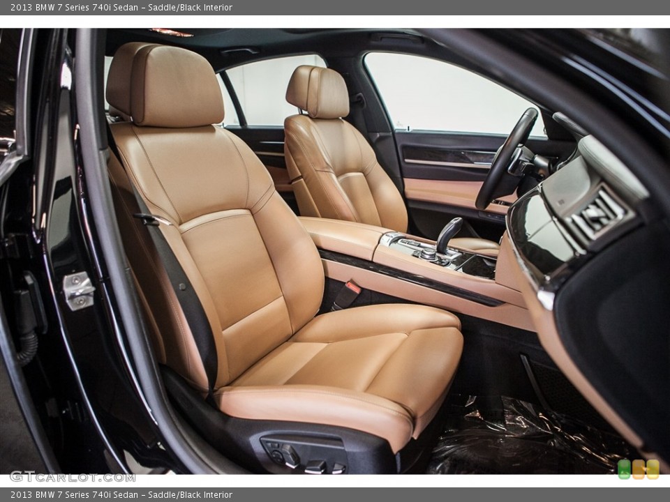 Saddle/Black Interior Photo for the 2013 BMW 7 Series 740i Sedan #114199377