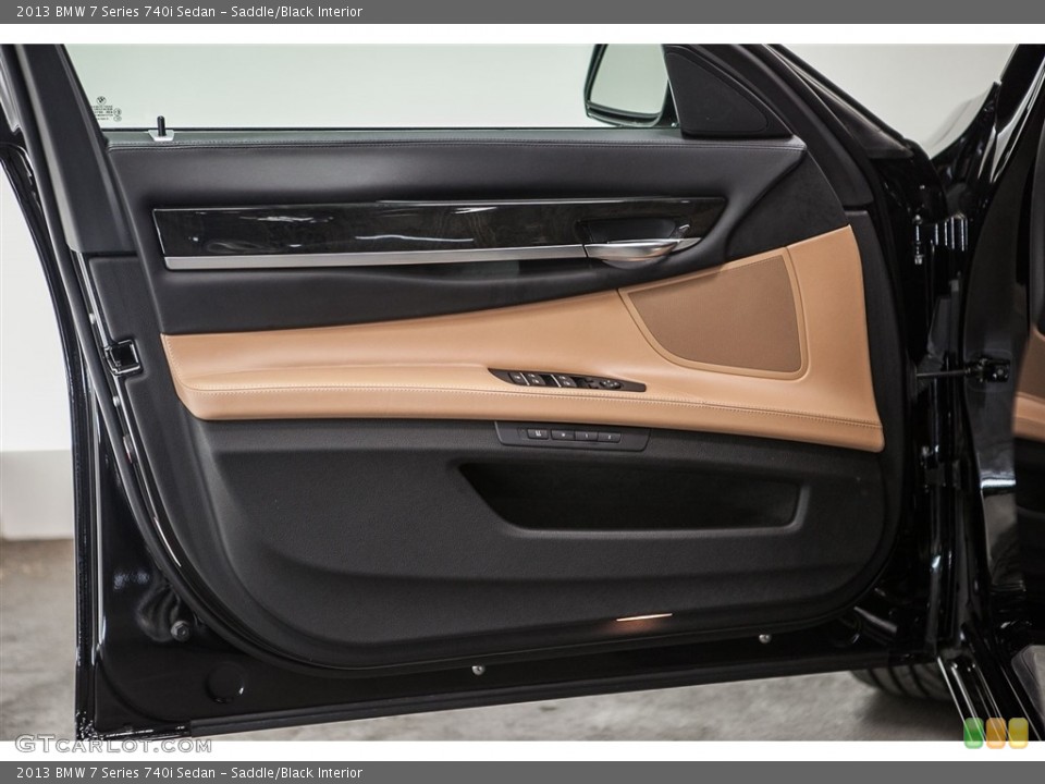 Saddle/Black Interior Door Panel for the 2013 BMW 7 Series 740i Sedan #114199602