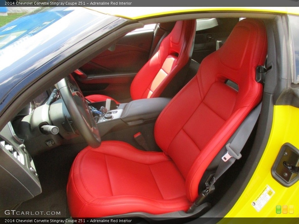 Adrenaline Red Interior Front Seat for the 2014 Chevrolet Corvette Stingray Coupe Z51 #114201069