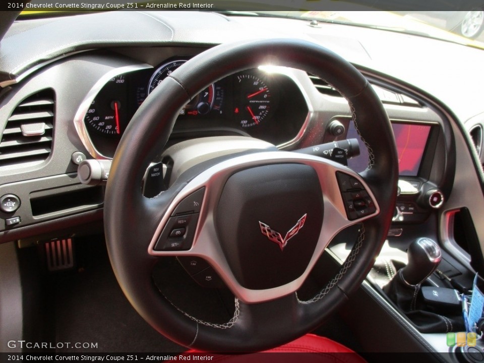Adrenaline Red Interior Steering Wheel for the 2014 Chevrolet Corvette Stingray Coupe Z51 #114201093