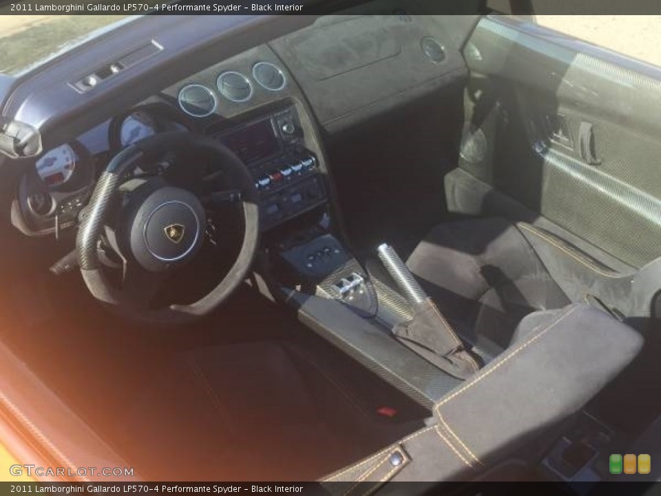 Black Interior Photo for the 2011 Lamborghini Gallardo LP570-4 Performante Spyder #114217701
