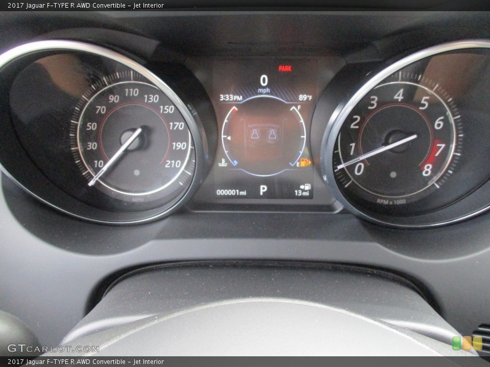Jet Interior Gauges for the 2017 Jaguar F-TYPE R AWD Convertible #114221445
