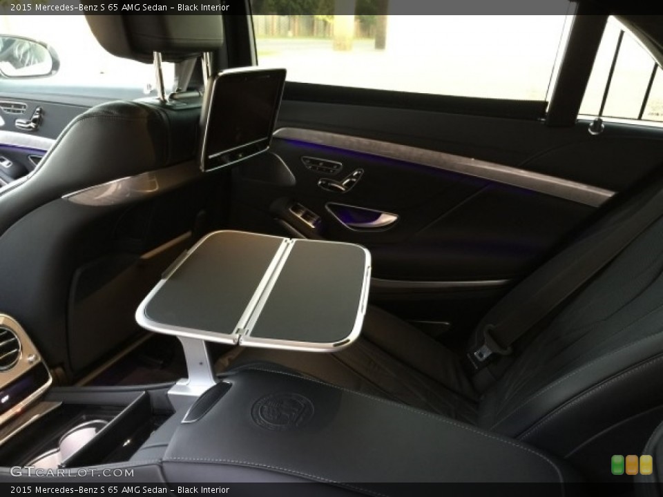 Black Interior Rear Seat for the 2015 Mercedes-Benz S 65 AMG Sedan #114280718