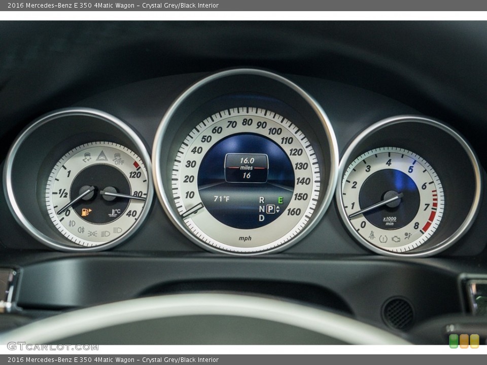 Crystal Grey/Black Interior Gauges for the 2016 Mercedes-Benz E 350 4Matic Wagon #114290990