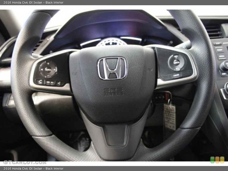 Black Interior Steering Wheel for the 2016 Honda Civic EX Sedan #114297709