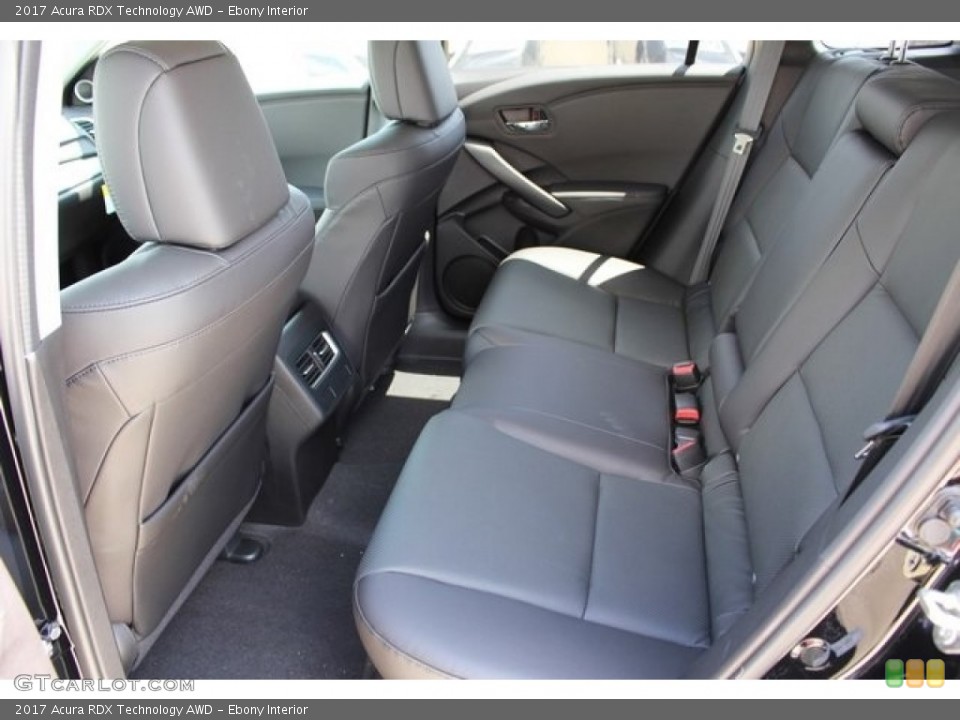 Ebony Interior Rear Seat for the 2017 Acura RDX Technology AWD #114302818
