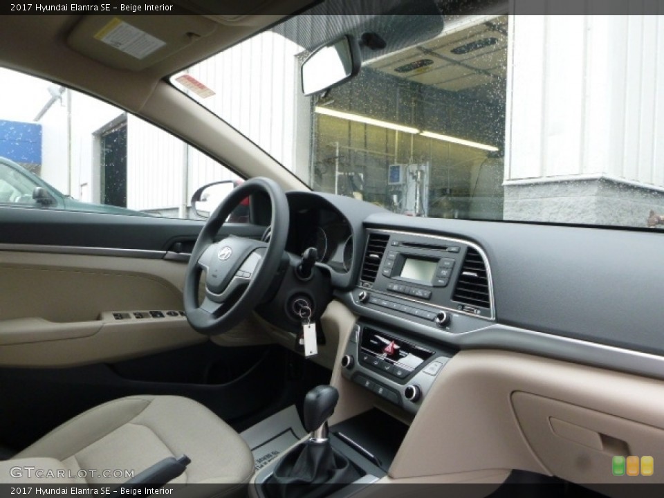Beige Interior Dashboard for the 2017 Hyundai Elantra SE #114317728