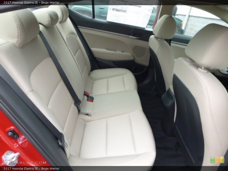 Beige Interior Rear Seat for the 2017 Hyundai Elantra SE #114317746