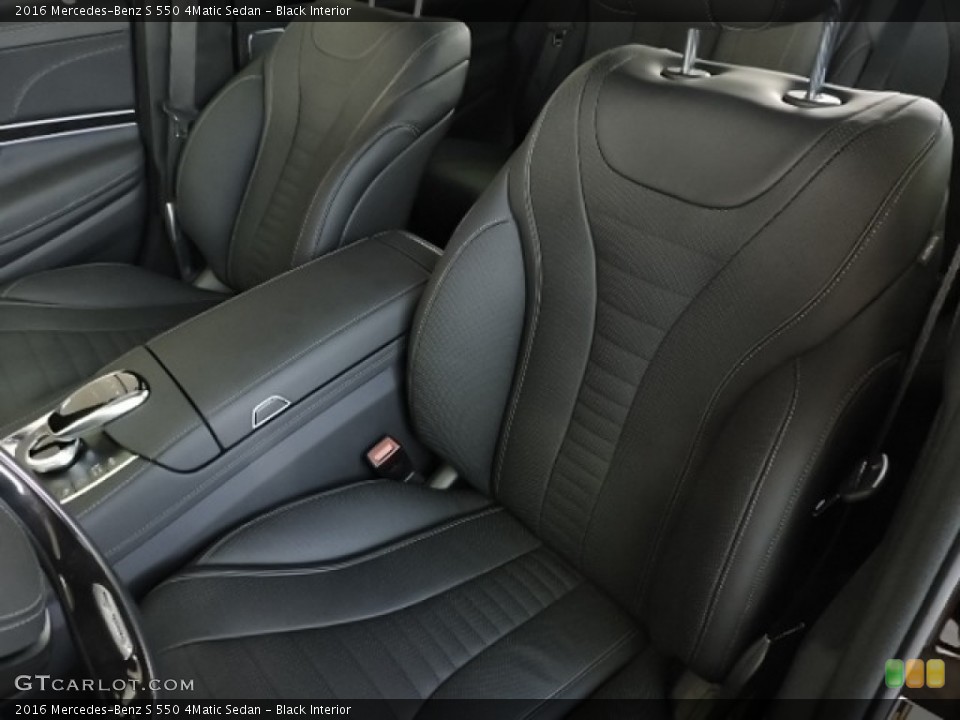 Black Interior Front Seat for the 2016 Mercedes-Benz S 550 4Matic Sedan #114320104