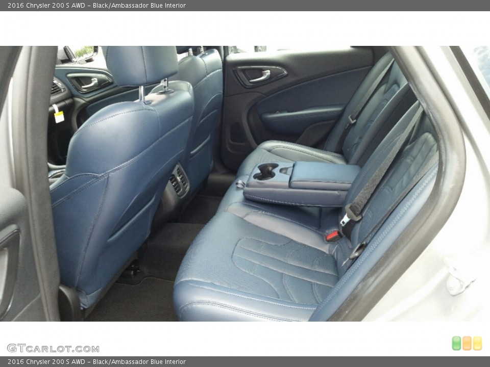 Black/Ambassador Blue Interior Rear Seat for the 2016 Chrysler 200 S AWD #114320632