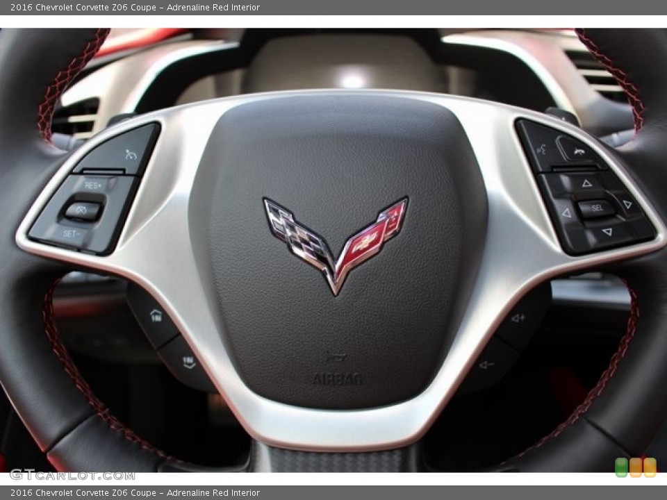 Adrenaline Red Interior Steering Wheel for the 2016 Chevrolet Corvette Z06 Coupe #114320656