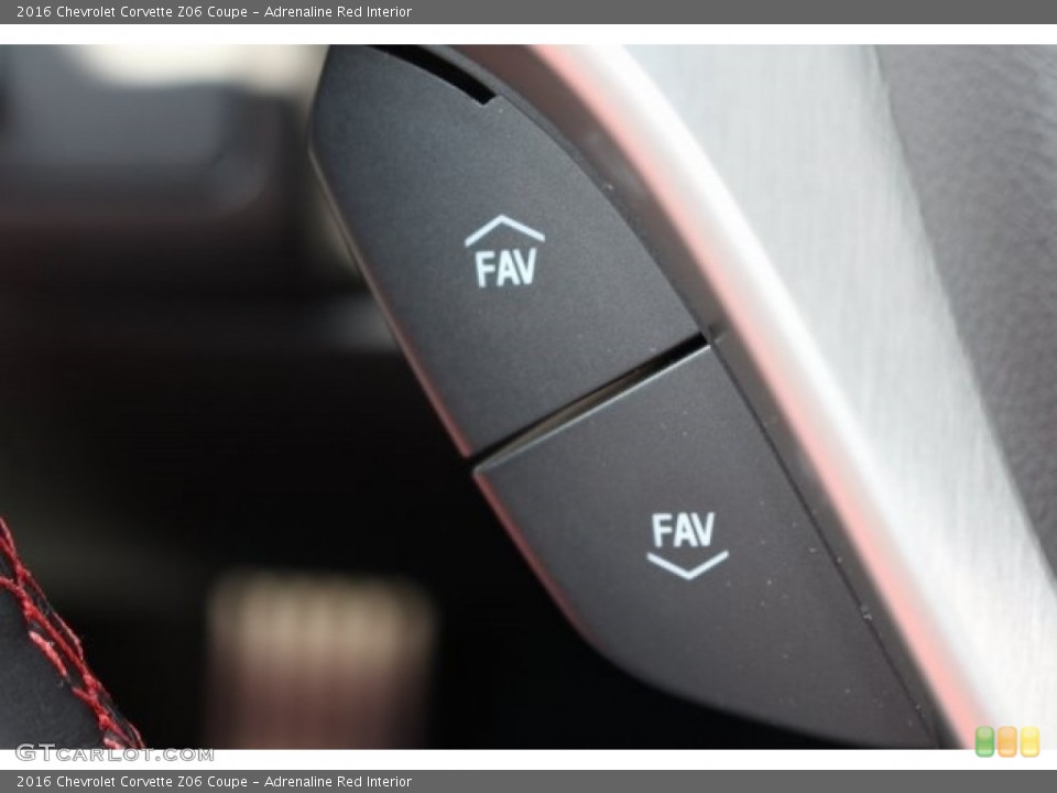 Adrenaline Red Interior Controls for the 2016 Chevrolet Corvette Z06 Coupe #114320692