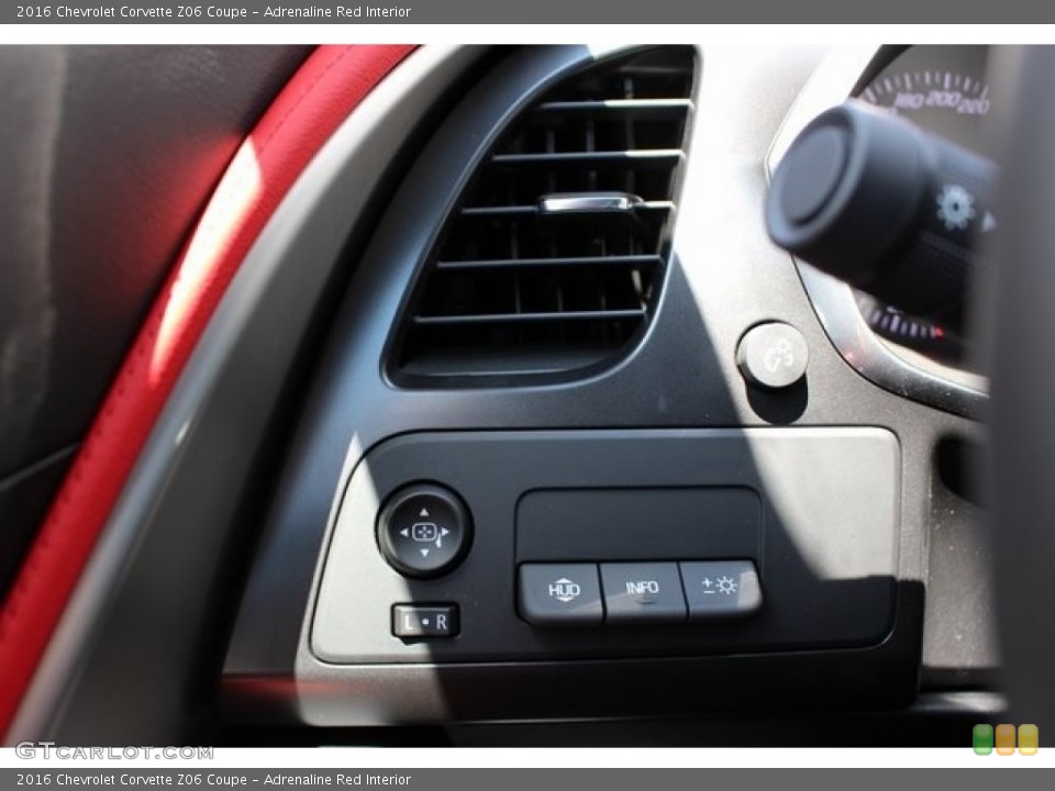 Adrenaline Red Interior Controls for the 2016 Chevrolet Corvette Z06 Coupe #114320725