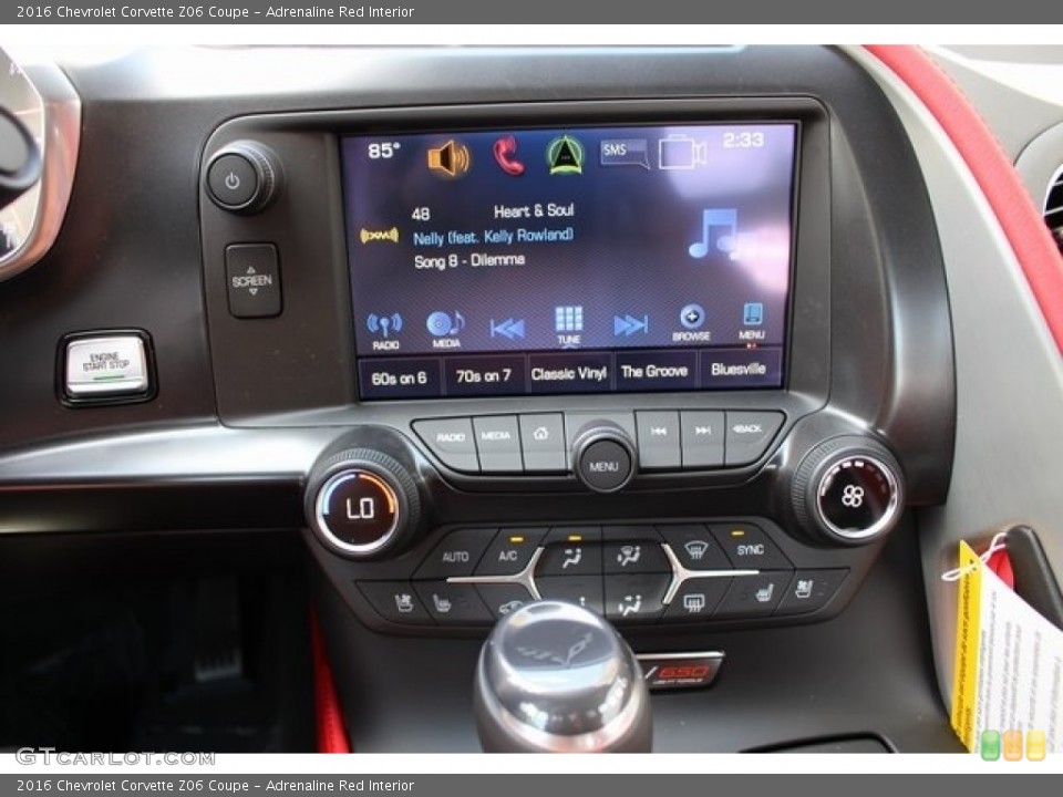 Adrenaline Red Interior Controls for the 2016 Chevrolet Corvette Z06 Coupe #114320776