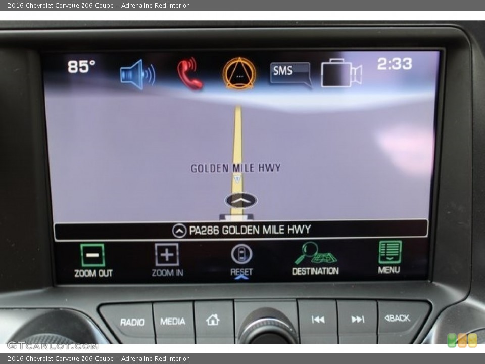 Adrenaline Red Interior Controls for the 2016 Chevrolet Corvette Z06 Coupe #114320809