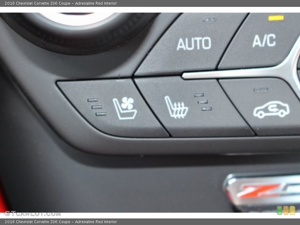 Adrenaline Red Interior Controls for the 2016 Chevrolet Corvette Z06 Coupe #114320857