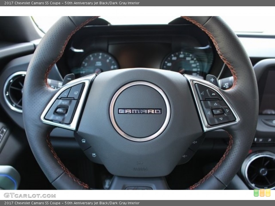 50th Anniversary Jet Black/Dark Gray Interior Steering Wheel for the 2017 Chevrolet Camaro SS Coupe #114331878