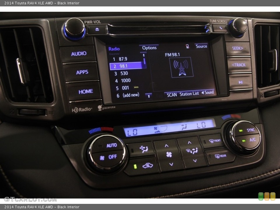 Black Interior Controls for the 2014 Toyota RAV4 XLE AWD #114348504